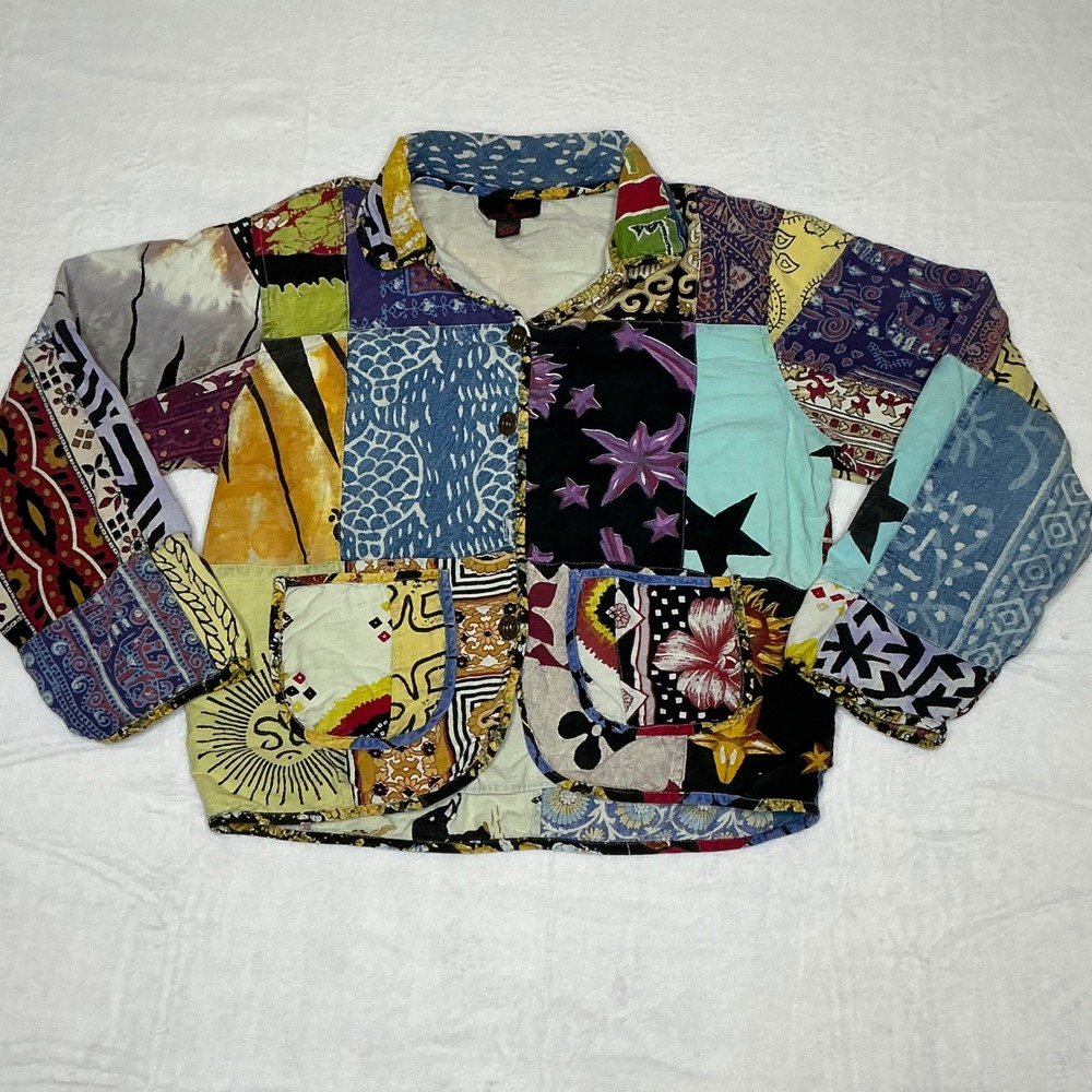 Sacred Threads Patchwork Jacket Bohemian Festival… - image 3